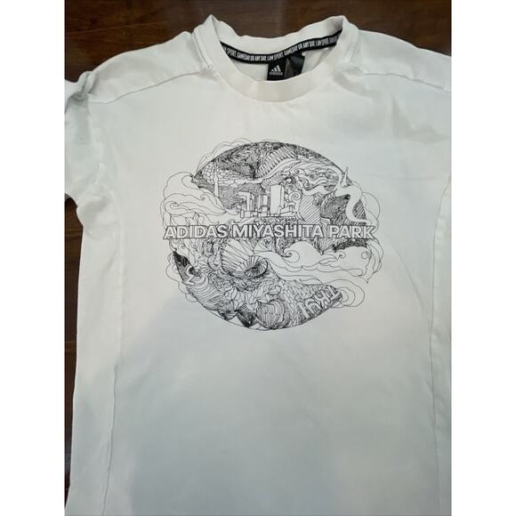 RARE LIMITED ADIDAS JAPAN MIYASHITA PARK COLLABORATION White SHIRT SIZE Small‎ - Picture 1 of 3